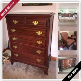 MaxSold Auction: This online auction features FURNITURE: Broyhill console table, Mission style chest of drawers - one of many offered; wicker sofa and chairs and more! Ewave wine cooler. Crossroads men's and women's bicycles. Handmade seasonal quilt wall hangings and bedspreads and much more!