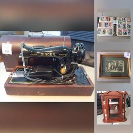 MaxSold Auction: This online auction features a Sewing Machine, Polly Pockets Collection, Gold pelted wrench set, occupied Japan pieces, elephant collection, Beatrix Potter and Peter Rabbit, stamps, coins, vintage toys, automotive. ART: Pair of AJ Casson prints and two Tom Thomson prints and much more!