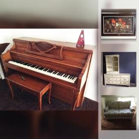 MaxSold Auction: This online auction features living room, dining room and bedroom furniture. A Whirpool self cleaning oven. An original painting by Jose Salazar and much more!