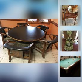 MaxSold Auction: This online auction features Silver Table Lamp, table and chairs, Antique Radio Cabinet, Wall Picture, Waterford table Lamp, Collector's Edition of Wildlife Plates, A Max Zapf Doll, Barbies, Wooden Dressing Table and much more!