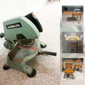 MaxSold Auction: This online auction features Danish Teak Tables, Leather Sofa, Dining Set, Twin Beds, Microwave, Stamp Collection, Gold Ring, Bread Maker, Miter Saw, Picnic Table and much more.