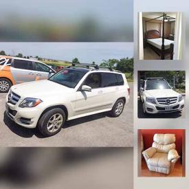 MaxSold Auction: This online auction features 2014 Mercedes Benz GLK VIN WDCGG0EB2EG293493, furniture such as leather sofa, leather recliner, and four post bed, appliances such as GE washer, GE dryer, and GE range, M Boyd signed art, kitchenware, car rims, men’s clothing, Giant Cypress bicycle, hand tools, stereo equipment, home decor and much more!