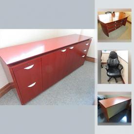 MaxSold Auction: This online auction features Desks, Office Chairs, White Boards, Wall Decor, Credenza, File Cabinets and much more.