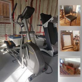 MaxSold Auction: This online auction features a DVD player, ladder, wall art, crystal, books, lamps, elliptical, treadmill, shoes, dresses and much more.