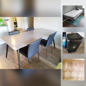 MaxSold Auction: This online auction features Lagostina Cookware, Crystal stemware, Dining Table, EQ3 Eton armless chair, Patio Set, Tires, beds and much more!