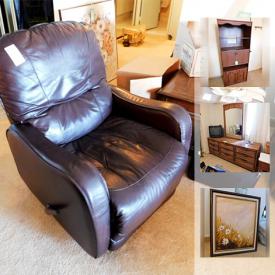 MaxSold Auction: This online auction features Malcolm Bedroom Set, Lamps, Eko Guitar, Wheelchair And Walker, Artwork, Sewing Machine, Linens, Sklar Peppler Sofa, Sentry Safe, Decor and Figurines, Dining Set, Leather Arm Chair, Apartment size Freezer and much more.