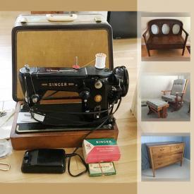 MaxSold Auction: This online auction features a Singer sewing machine, upright freezer, china and dishware, furniture, electronic cooler/warmer, hydraulic lift, collapsible workbench and much more.