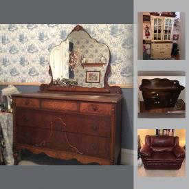 MaxSold Auction: This online auction features many vintage farm house home decor. Also includes an antique spinning wheel and oil lamps, handmade doll house, Precious Moments, furniture, outdoor furniture and decor and much more!