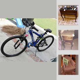 MaxSold Auction: This online auction features outdoor furniture, bicycles, power washer, books, holiday decor, Barbies, VHS tapes, dart board, glassware, power tools, exercise machines, display cabinets, crystal and much more.