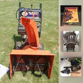 MaxSold Auction: This online auction features comic books such as Conan Saga, Creepy, Batman, and TMNT, foosball table, ping-pong table, furniture such as leather couch with end recliners, rolling kitchen island, and Mamasan chair, outdoor tools such as Ariens snowblower, Greenworks dethatcher, and kerosene heaters, electronics such as Brother laser printer, PCs, and DVD recorder, power tools such as Milwaukee skill saw, Chicago Electric table saw, and Freeman flooring nailer, Frigidaire freezer, gardening tools, Weider home gym, kitchenware, home decor, car parts, books, shelving units and much more!