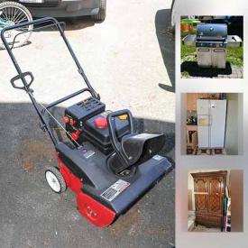 MaxSold Auction: This online auction features glassware, wine fridge, grill, snow thrower, yard tools, antique cameras, vacuums, chandeliers, CDs, DVDs, Nintendo Wii, Xbox, sports collectibles, books, camping gear, holiday decor, wall art, board games, office supplies and much more.