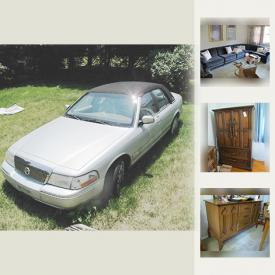 MaxSold Auction: This online auction features a 2003 Mercury, flat screen TVs, board games, sewing machine, rugs, artwork, vacuum, shelving, books, mini fridge, exercise machines, fishing poles, bicycles, ladders, holiday decor, tools and much more.