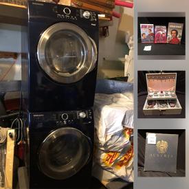 MaxSold Auction: This online auction features Stamps - Austrian, Olympic, USA and Canadian. Coins. Antique chair, Samsung stackable washer and dryer, Star Trek hardcover books. Retail items and much more!