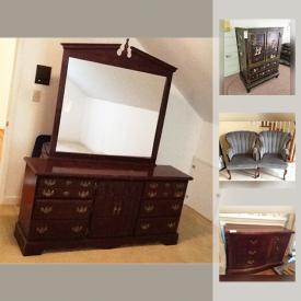 MaxSold Auction: This online auction features faux trees, printers, lamps, flat screen TVs, fireplace gate, leather furniture, luggage, exercise bike, Dell computer, rugs, ladder, shelving, bicycle, tools and much more.