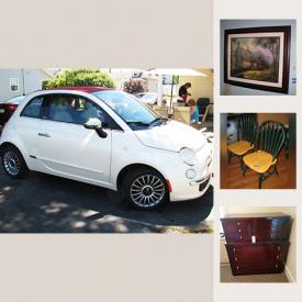 MaxSold Auction: This online auction features ladders, tools, car equipment, lawn mower, grill, patio furniture, model ships, wall art, holiday decor, model trains, tires, 2012 Fiat 500 Lounge, lawn mower and much more.