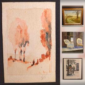 MaxSold Auction: This online auction features Original Brewer Landscape, Antique Innisfallen, Killarney Etching, Original Chinese Watercolour, Framed James Dean Poster, "Let It Be" poster mounted on board, AJ Casson Print and much more!