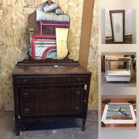 MaxSold Auction: This online auction features a Vintage dresser and bed; Old wagon step. 14 K gold/diamond necklace and earrings. COLLECTIBLE: 2-25-02 Toronto Star/Gretzkys front page poster; Barbie; Wade figures; Avon. POWER TOOLS. Home improvement and much more!