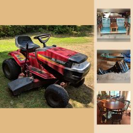 MaxSold Auction: This online auction features Trailers: For car and riding lawn mower. Boating: Aluminum boat, motor, boating and safety equipment. Kayak. Antique furniture: Queen Ann dining table, Mission buffet. FURNITURE: Living and bedroom. COLLECTIBLE: Large trivet collection. MURRAY riding lawn mower and snow blower and much more.