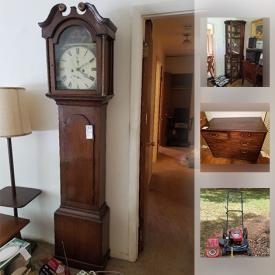 MaxSold Auction: This online auction features Framed Art, Wood buffet, Solian Ware, Napier Serving Dishes, Willow tea pots, Grandfather Clock, Craftsman Lawnmower, DeWalt sander and much more!