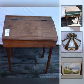 MaxSold Auction: This online auction features FURNITURE: Vintage and country themed. Barn doors, cabinet doors. COLLECTIBLE: Stoneware jugs, crocks and bottles; duck decoys; bottles. ANTIQUE: Scythe and much more!