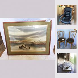 MaxSold Auction: This online auction features Antique: Dining table, icebox, drop leaf table, bedside tables, dresser and chairs. COLLECTIBLE: Star Wars; Pyrex; crockery. Tools and building material. Kids lots and much more!