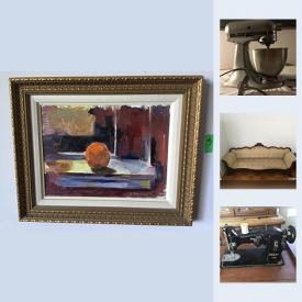 MaxSold Auction: This online auction features art such as J. Lenard framed watercolour, Janet Dwyer photography, Patrick Amos signed watercolour, and M Graff sculpture, furniture such as IKEA cabinets, 19th century bedroom suite, and cedar chest, appliances such as GoldStar refrigerator, and wine fridge, antiques such as antique beveled mirror, antique bowls, and antique jade bookends, collectibles such as fine china, books such as art, yoga, textbooks, and religion, light fixtures, shelving units, kitchenware, live plants, linens, Persian carpets and much more!