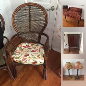 MaxSold Auction: This online auction features furniture such as marble coffee table, wooden hutch, and vintage wood bench, silver plate items, books, Samsung 23” TV, linens, glassware and much more!