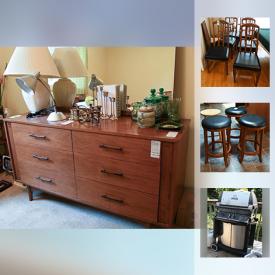 MaxSold Auction: This online auction features Furniture. Kitchen items. Collectible: BUNNYKINS place setting; Wade figures; pottery. Christmas items. Yard and garden including a LawnBoy 20" lawnmower. BroilKing gas grill. Vintage skis and much more!