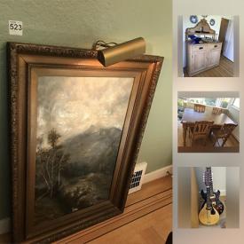 MaxSold Auction: This online auction features books, stone carvings, wall art, vintage records, CDs, board games, guitars, croquet set, sports equipment, stuffed toys, keyboard, hockey cards, figures, chandelier, luggage, tools, outdoor furniture, DVDs, glassware and much more.