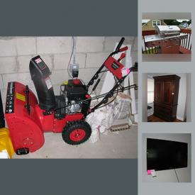 MaxSold Auction: This online auction features household furnishing, Propane BBQ, snowblower, power sprayer, childrens furniture, TVs and much more.