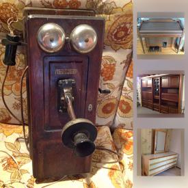 MaxSold Auction: This online auction features cast iron fireplace, chests, Elna sewing machine, vintage furniture, electric cash register, clocks, small kitchen appliances, kitchen items, dvds, art, barbie in box, Victorian style vase, Coca-Cola cooler, furniture and much more!