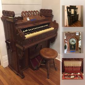 MaxSold Auction: This online auction features high value items: Antiques, Pipe Organ, furniture and glasswares and much more.