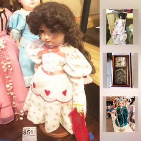 MaxSold Auction: This online auction features vintage porcelain dolls, figurines, decor, collectibles, magazines, coca cola memorabilia  and much more.