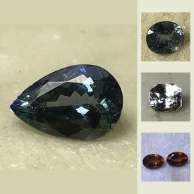 MaxSold Auction: This online auction features Natural 5.18 ct Tanzanite, 3.30 ct Peridot, 1.04 ct Blue Sapphire, 1.47 ct Natural White Sapphire, 2.09 ct Pair Natural Orange Hessonite Garnets and much more.