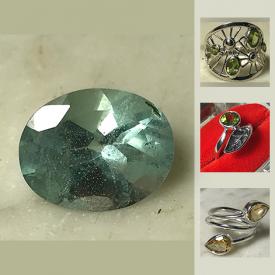 MaxSold Auction: This online auction features jewelry including 5.83 ct Natural Aquamarine, 1.27 ct Natural Peridot Ring, 1.85 ct Natural Peridot Ring, 3.05 ct Natural Citrine Quartz Ring, Seven Natural Emeralds, 2.95 ct Natural Blue Topaz 925 Ring and much more!