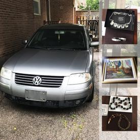 MaxSold Auction: This online auction features a 2003 Volkswagon Passat. Sectional sofa, bar stools. Chest freezer. COSTUME JEWELRY. Rose gold formal gowns and much more!