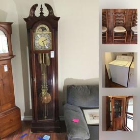 MaxSold Auction: This online auction features antique furniture, grandfather clocks, computer, washer, dryer, vintage newspaper ads, books, collectible pins, patio furniture, camping gear, tools, golf clubs and much more!