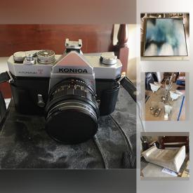 MaxSold Auction: This one auction features artworks, sterling silver, dishware, Vintage Camera With Bag, home decor, jewelry, electronics, Pet Home and much more.