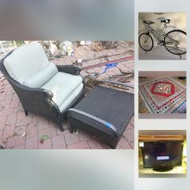 MaxSold Auction: This online auction features jewelry, Haviland China set, crystal, furniture, jewelry, Fostoria stemware, seasonal decoration, patio furniture, linens, pet crates, rugs, tvs and more!