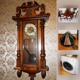 MaxSold Auction: This online auction features original art, washer and dryer, small appliances, stained glass panel and lamp, commemorative plates, kitchen items, books, patio furniture, bbq grill, lawn items and more!