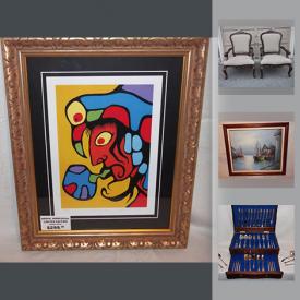 MaxSold Auction: This online auction features ANTIQUE: Lamp tables, French wall clock c. late 1800's, postcards. ART: Many Norval Morrisseau pieces as well as several Group of Seven pieces including a Tom Thompson with COA. Solid brass Samovar and more interesting items and much more.