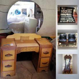 MaxSold Auction: This online auction features Wedgwood plates, black velvet furniture, crystal glassware, depression glassware, Safavieh area rugs, china, Mikasa glassware, occasional chairs, china hutch and much more!