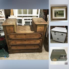 MaxSold Auction: This online auction features wall art, lamps, ice cream maker, luggage, stuffed toys, shelving, board games, lava lamps, hedge trimmer, tools and much more.