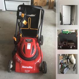 MaxSold Auction: This online auction features Organic Sleeptek bed, hockey equipment, new memory foam chair cushions, tools, lawn mower, appliances and much more!