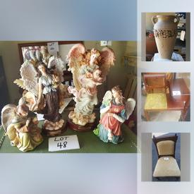 MaxSold Auction: This online auction features VINTAGE: Pottery jug; saws; chair. Copper tea pot; pink depression glass; Princess House ceramics and glass and much more!