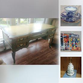 MaxSold Auction: This online auction features tools like a Craftsman saw, and a chain saw. Collectibles such as Archie comics and tea cup sets. A painted ladies desk and Victorian couch. And more!