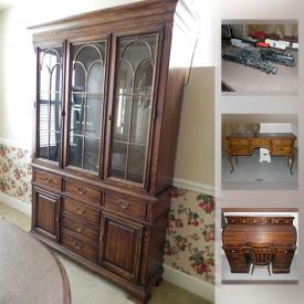 MaxSold Auction: This online auction features FURNITURE: Cabinets, china cabinet, dining table and chairs. COLLECTIBLE: Lionel train set. Wedgwood Jasper ware. Embroidered tablecloth and napkins and much more!