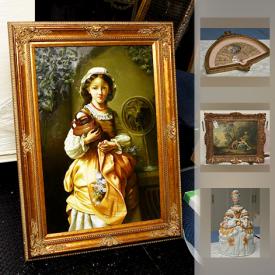 MaxSold Auction: This online auction features art, crystal frames, crystal and brass decor, statues, table lamps, crystal sconces, light fixtures, marble decor, rugs and much more!