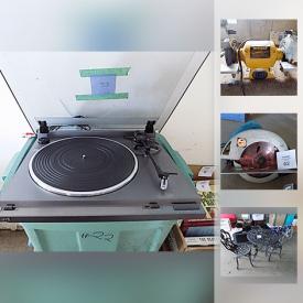 MaxSold Auction: This online auction features TOOLS: Including many power tools, home improvement and plumbing items. A Whirlpool 24" stove. RV portable picnic table. Metal tables and chairs. A green glass decanter set and more!