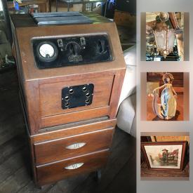 MaxSold Auction: This online auction features items such as a vintage Philco television, Brownie movie box projector, vintage 1950's Mechanix Illustrates magazine, antique lamps, chandeliers and much more!